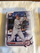 2022 Bowman Draft (22) Cards #BD-196 Brenner Cox (NATIONALS) 1st Bowman