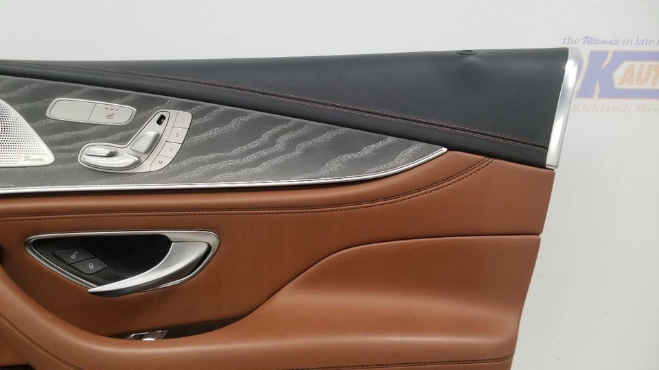 21 MERCEDES BENZ AMG GT43 INTERIOR DOOR TRIM PANEL FRONT RIGHT PASSENGER BROWN - Image 3 of 4