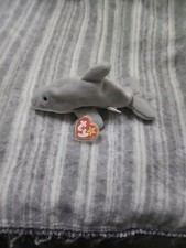 TY Beanie Baby - WAVES the Whale ODDITY  w/ Echo Hang  Tush Tags Orca