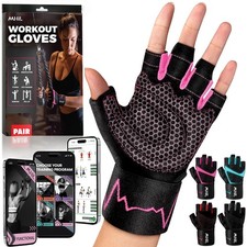 MhIL Workout Gloves for Women   S - XS: 6.3   7.4  / 16   19 cm, Pink