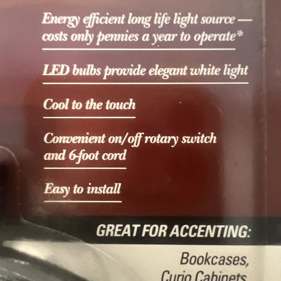GE Cabinet Flexible LED Light System 18" Length, Plug-In, 6' Cord, Easy Install - Image 2 of 4