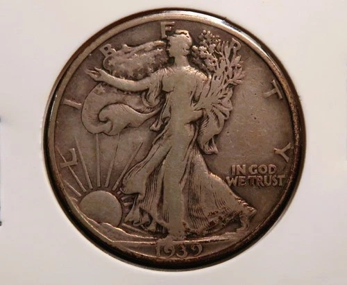 1939 50C Walking Liberty Half Dollar - VF Condition - Family Collection - 184