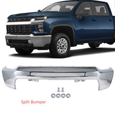 For 2020-2023 Chevy Silverado 2500 3500 HD Chrome Front Bumper W/O Sensor Holes