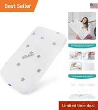 OEKO-TEX Certified Bassinet Mattress Pad 18" x 32" with Machine Washable Cover