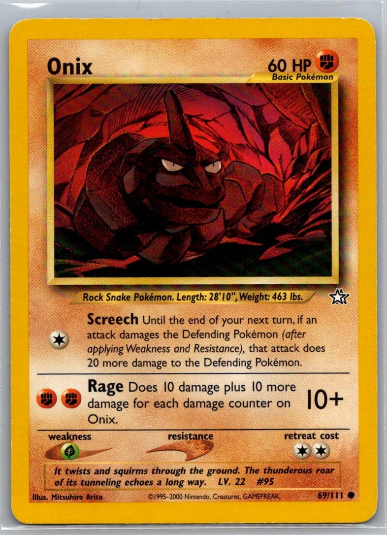 Onix 69/111 Neo Genesis Pokemon TCG