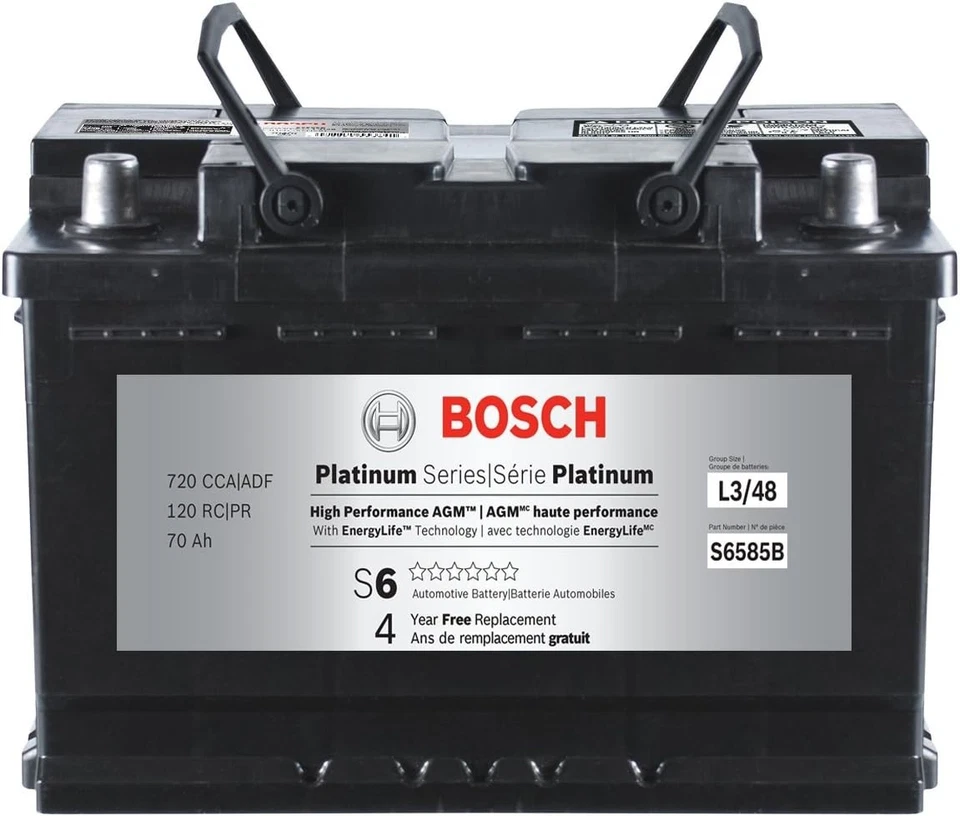 Batería BOSCH S6585B AGM Válvula Regulada BCI Group 48CCA 760 120 Capacidad de Reserva Foto 2 de 4