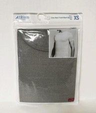 Uniqlo Men's AIRism Crew Neck Short Sleeve T-Shirt Gray XS NWT
