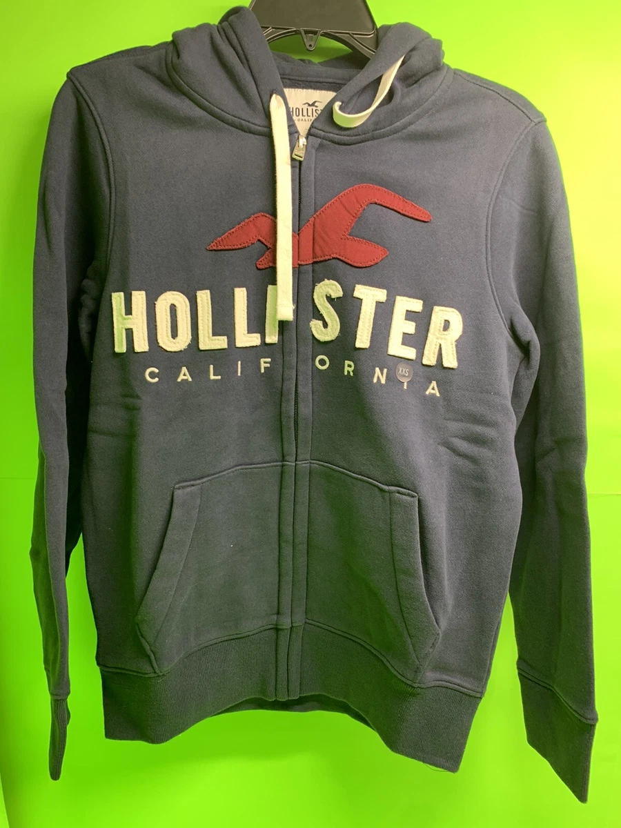 Zip Down Hollister Hoodie Navy Size XXS NEW eBay