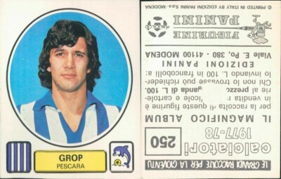 GROP, Pescara *Figur Sticker Nr. 250 - Panini Kollektion 1977/78 - Neu