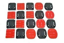 10 x Curved  Flat Mounts with 3M Adhesive Pads Compatible with GoPro Cameras