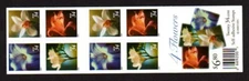 USA Scott 3490e Complete Self Adhesive Pane, 34¢ ... 4 Flowers Plate #S2222