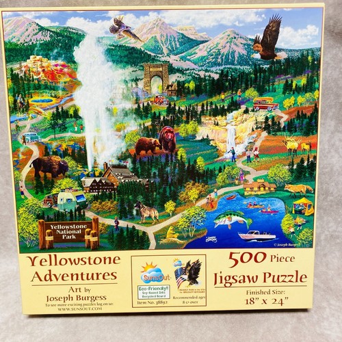 4 SunsOut Jigsaw Puzzles Yosemite Alaska Yellowstone Thunder Struck 500-550 pcs - Picture 6 of 13