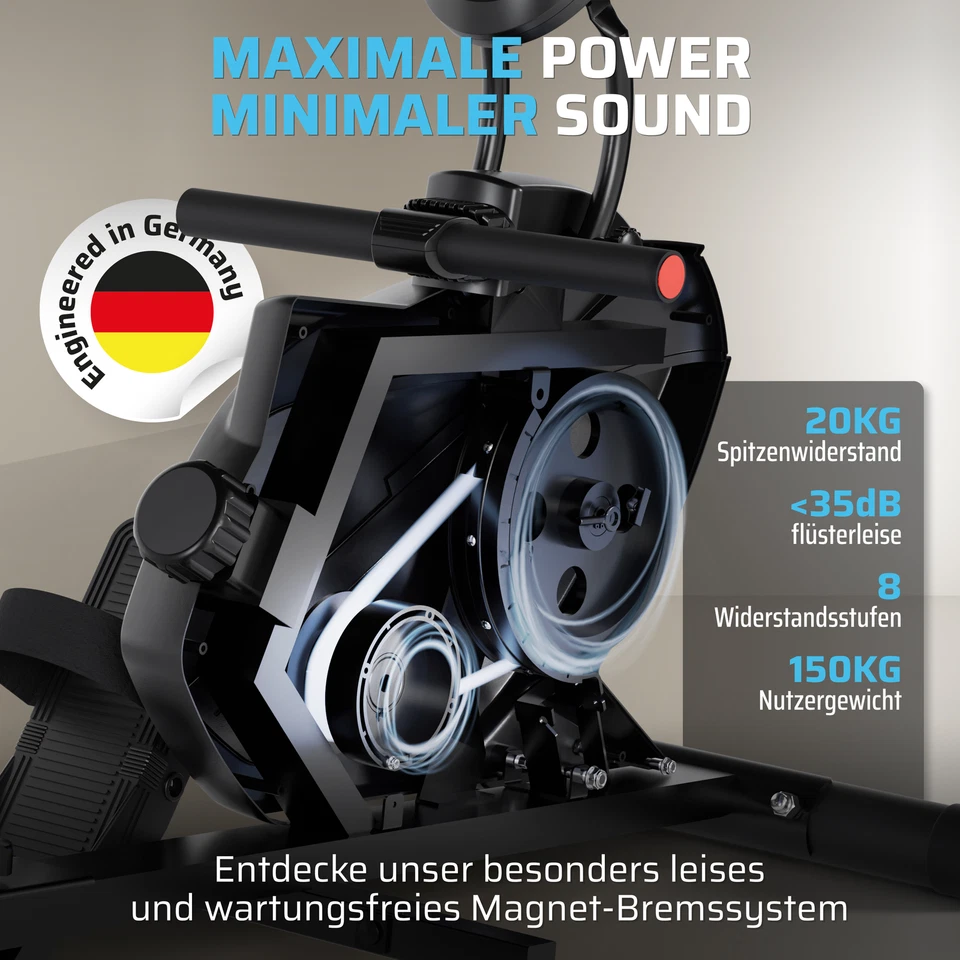 SportPlus Rudergerät Rudermaschine Ruderzugmaschine klappbar Refurbished - Bild 4 von 4