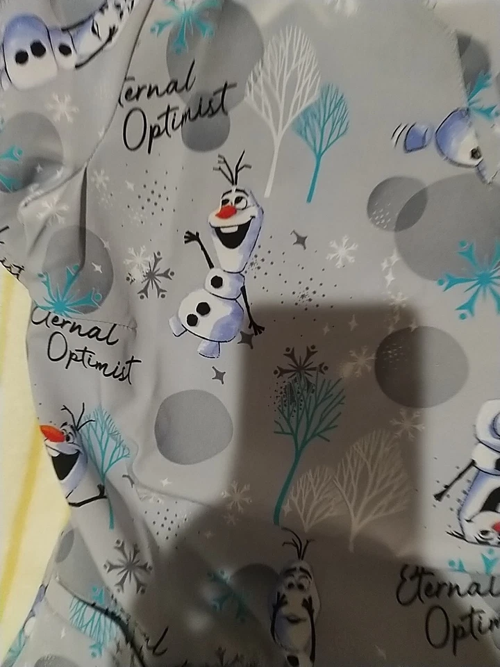 Olaf Cherokee Scrubs Tooniforms Disney Frozen V Neck Top New  P1  - Image 4 of 4