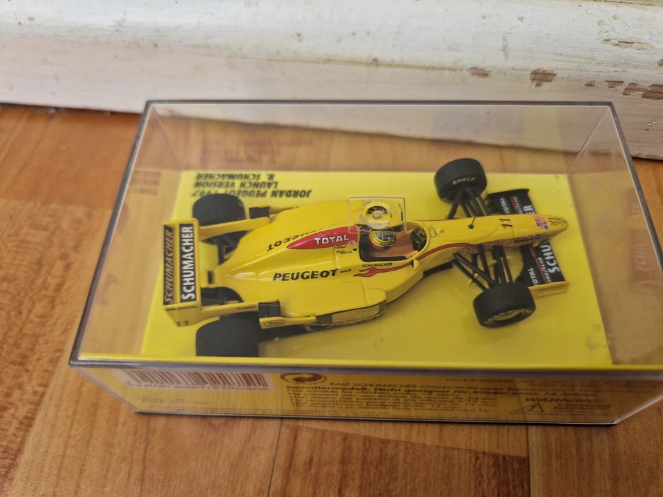 MINICHAMPS 1/43 Jordan Peugeot 1997 Ralf Schumacher Launch Pressofuso F1 Auto - Immagine 3 di 4