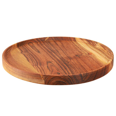 Rundes Serviertablett Akazienholz Ø30cm Natur Geölt