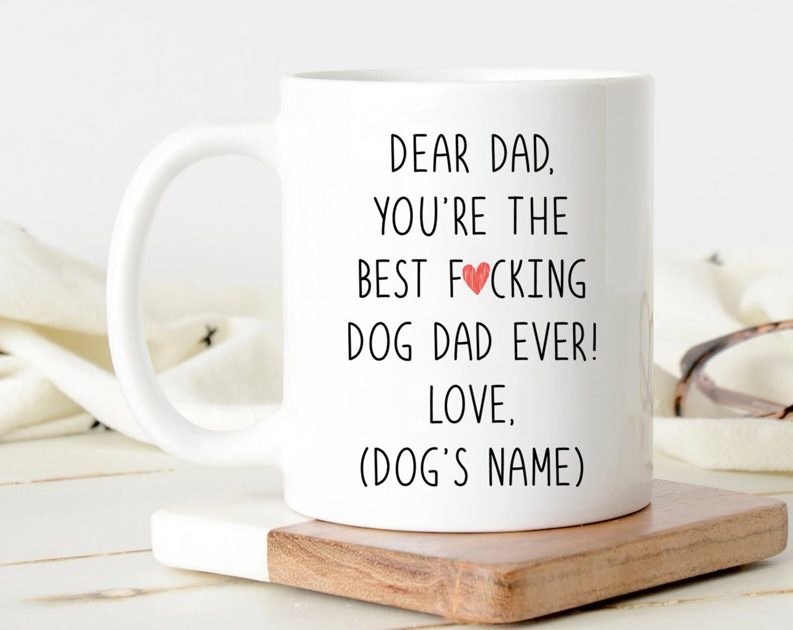 Personalized Dog Dad Mugs Father's Day Gift Custom Dog Dad Mugs Custom Dog Dad