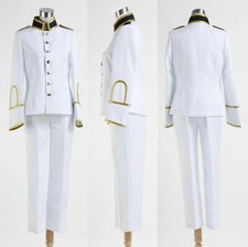 NEW APH Hetalia Japan Honda Kiku White Military Uniform Cosplay Costume po 