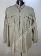 Columbia PFG Omni-Shade Vented Men's Fishing Long Sleeve Button Up Beige Shirt