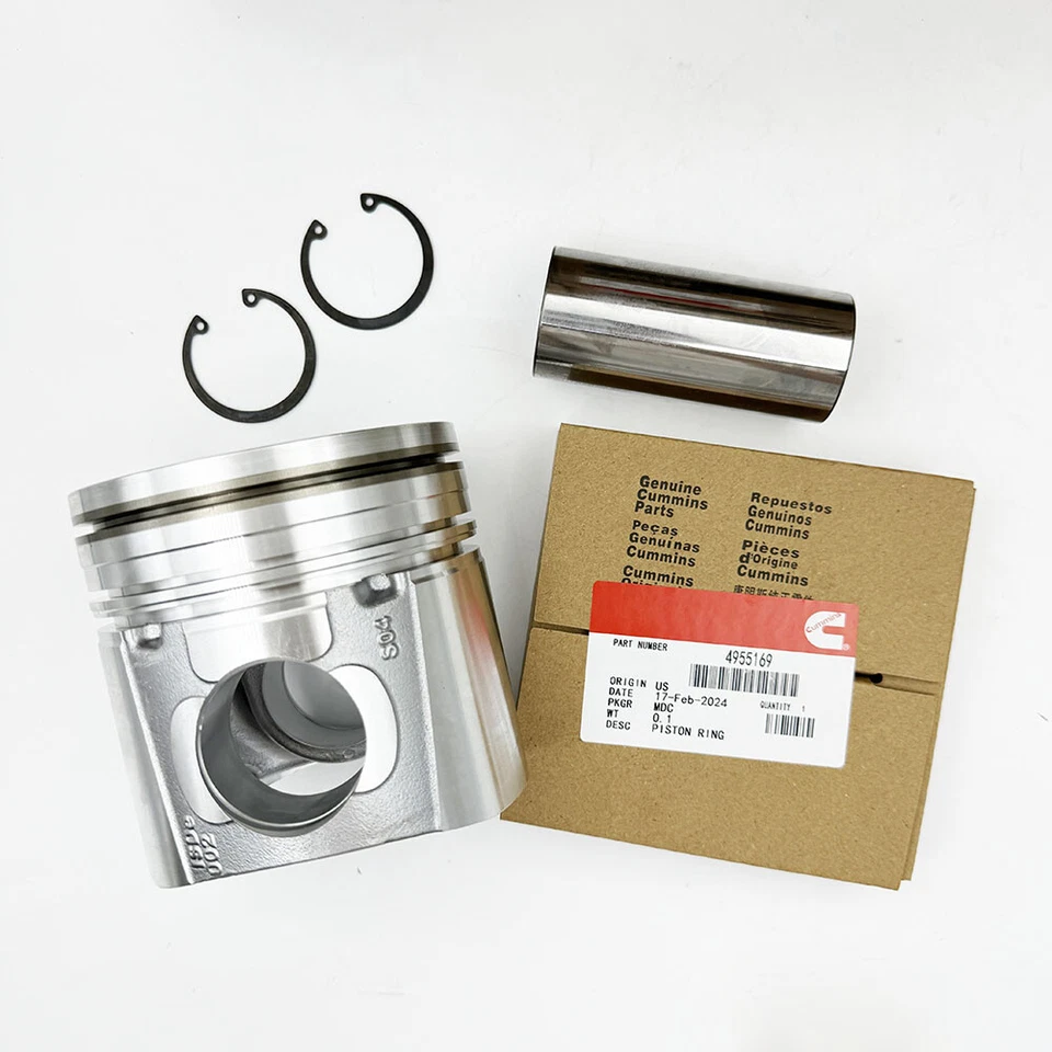 6Pcs Piston & Piston Rings Kit Cummins OE 4955520 For2007-2019 Dodge Ram 6.7L Foto 3 de 4