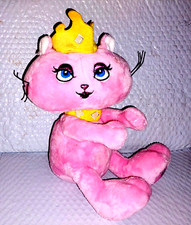 Animal Alley CATRINA Princess Cat Pink Velour Soft Sitting Plush Yellow Crown