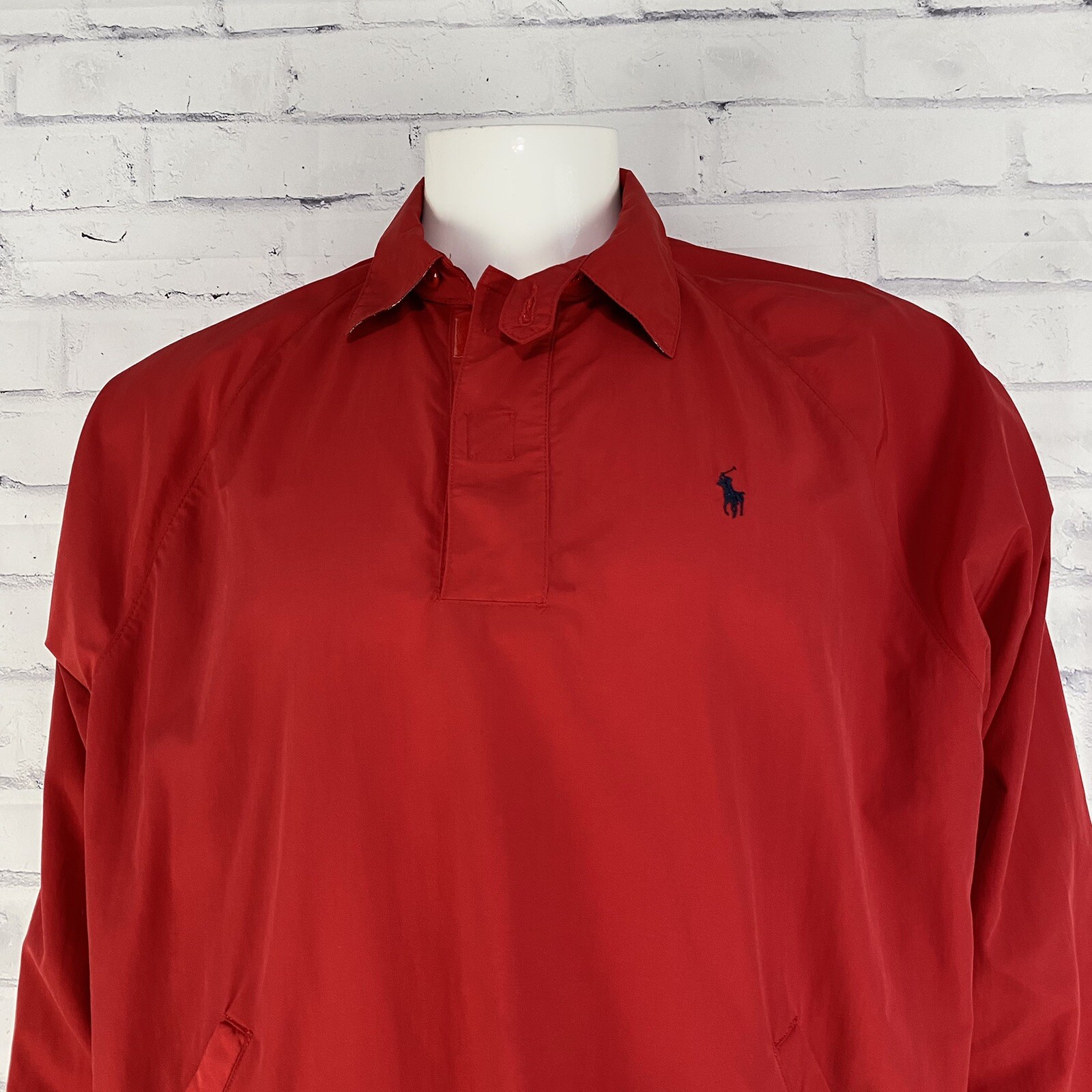 Ralph Lauren Polo Sport Giacca Uomo Grande Giacca a Vento Manica Lunga 1 4 Zip Pony
