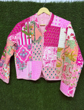Handmade Quilted Reversible Kantha Jacket Indian Assorted Patchwork Jacket.