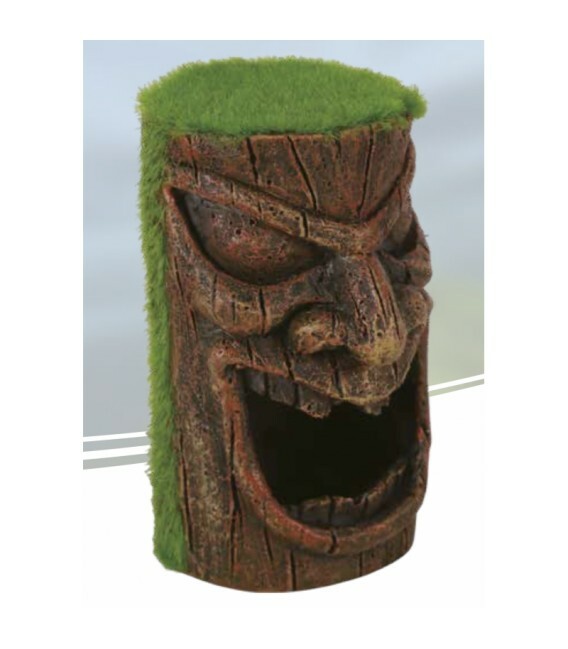 ZOLUX TESTA TOTEM KIPOUSS  CON ERBA VERA. CRESCE IN ACQUA! DECORAZIONE ACQUARIO
