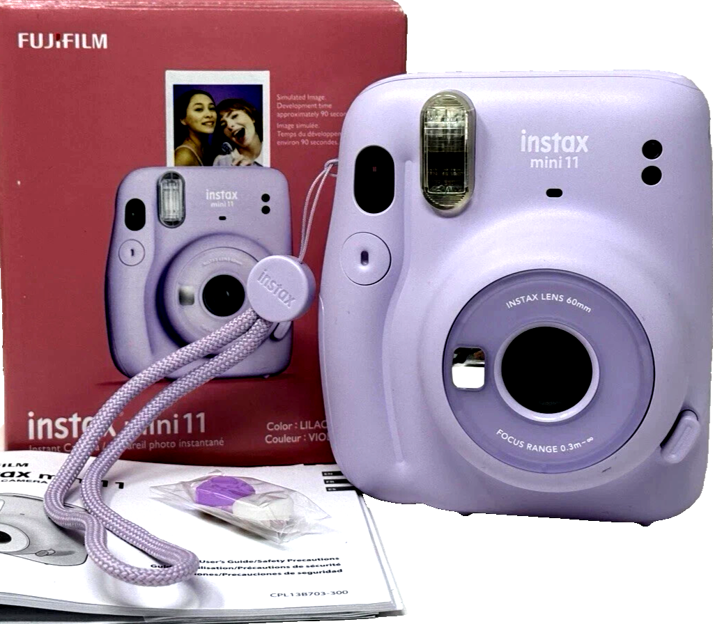 Fujifilm Instax Mini 11 Instant Camera in Lilac Purple with Selfie Mode New in Box