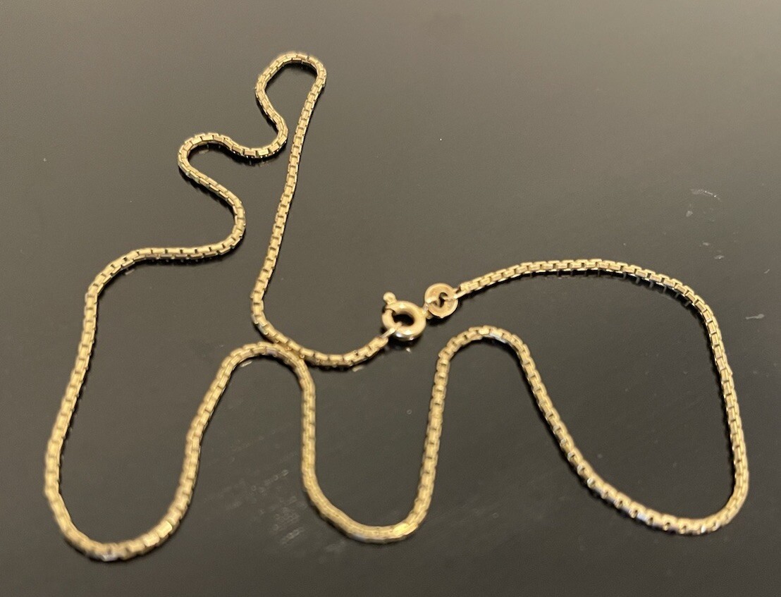 18k Yellow David Yurman Small Box Chain Necklace 18K Solid Yellow