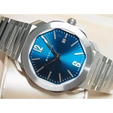 AUTH BVLGARI WATCH OCTO ROMA 41MM BLUE 102856 AUTOMATIC F/S