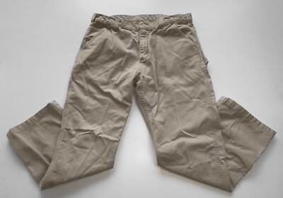 Carhartt Pants Men's 38x30 Washed Twill Relaxed Fit Canvas Utility Work B324 FDK