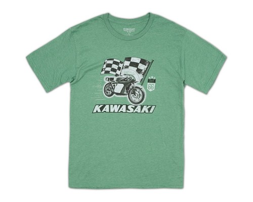 Kawasaki Heritage Checkered 1973 H2R T-Shirt Grey  - Picture 2 of 7
