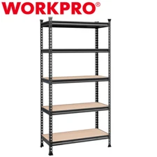 WORKPRO 5-Tier Metal Storage Shelving Unit 36"x 18"x 72" Adjustable Storage Rack