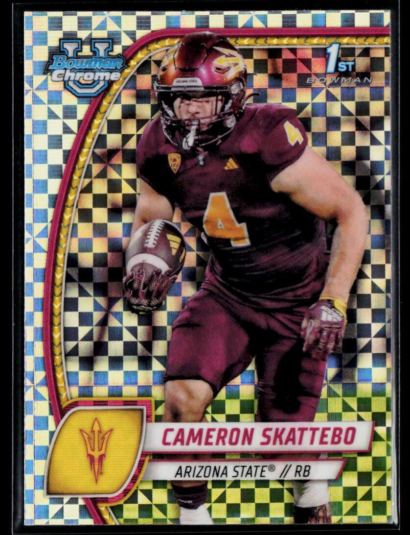2024 Bowman Chrome University Cameron Skattebo X Fractor #37