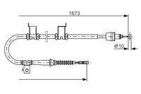 Bosch 1 987 482 361 Handbremsseil Seilzug Bremsseil Hinten Links FüR KIA