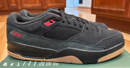 Nike Jordan Flight Court Black Varsity Red HF3255 001 Men's Size 10