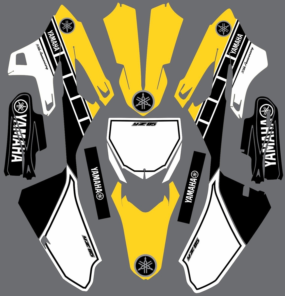 Graphics for Yamaha YZ 85 YZ85 2022-2023 decals 50th Anniversary
