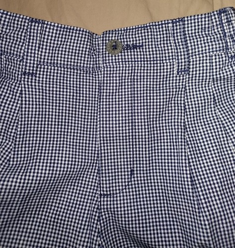 VTG 90s DOCKERS YOUTH 6 BLUE CHECK PANTS BOYS KIDS LEVIS CHECKED COTTON PREPPY - Picture 2 of 8