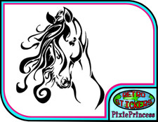 Horse Riding Equestrian Horses C Vinyl Sticker Car Van Truck Wall Window Decal