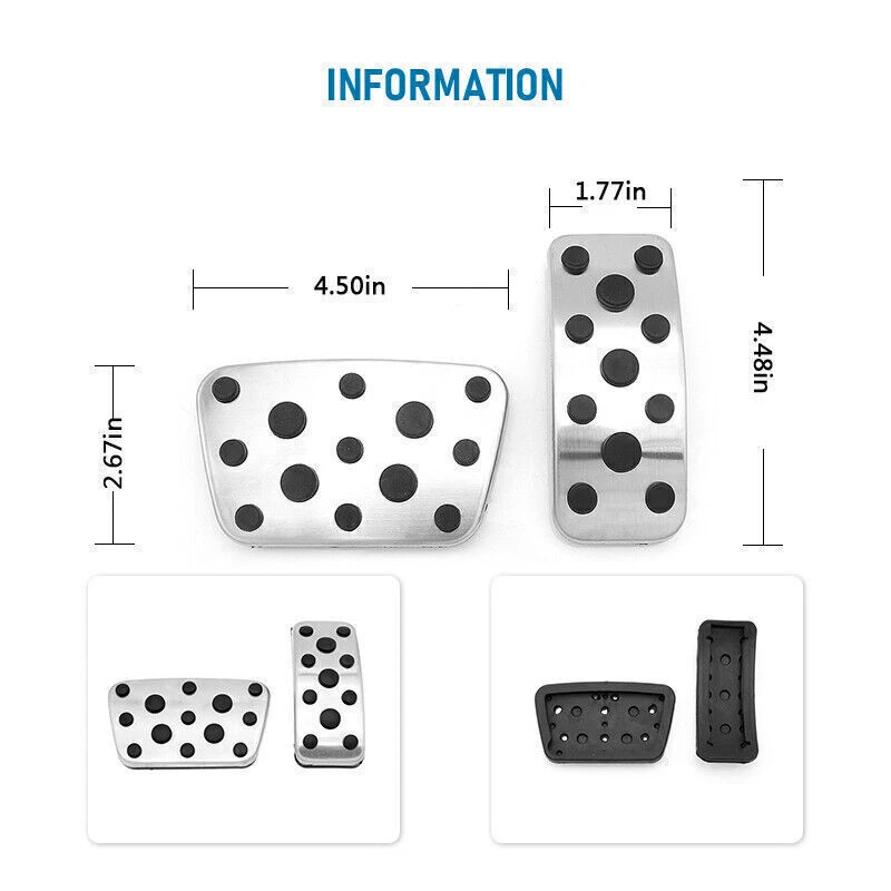 Acelerador decorativo de aluminio pedal de freno de aleación antideslizante para coche Toyota Camry Foto 2 de 4