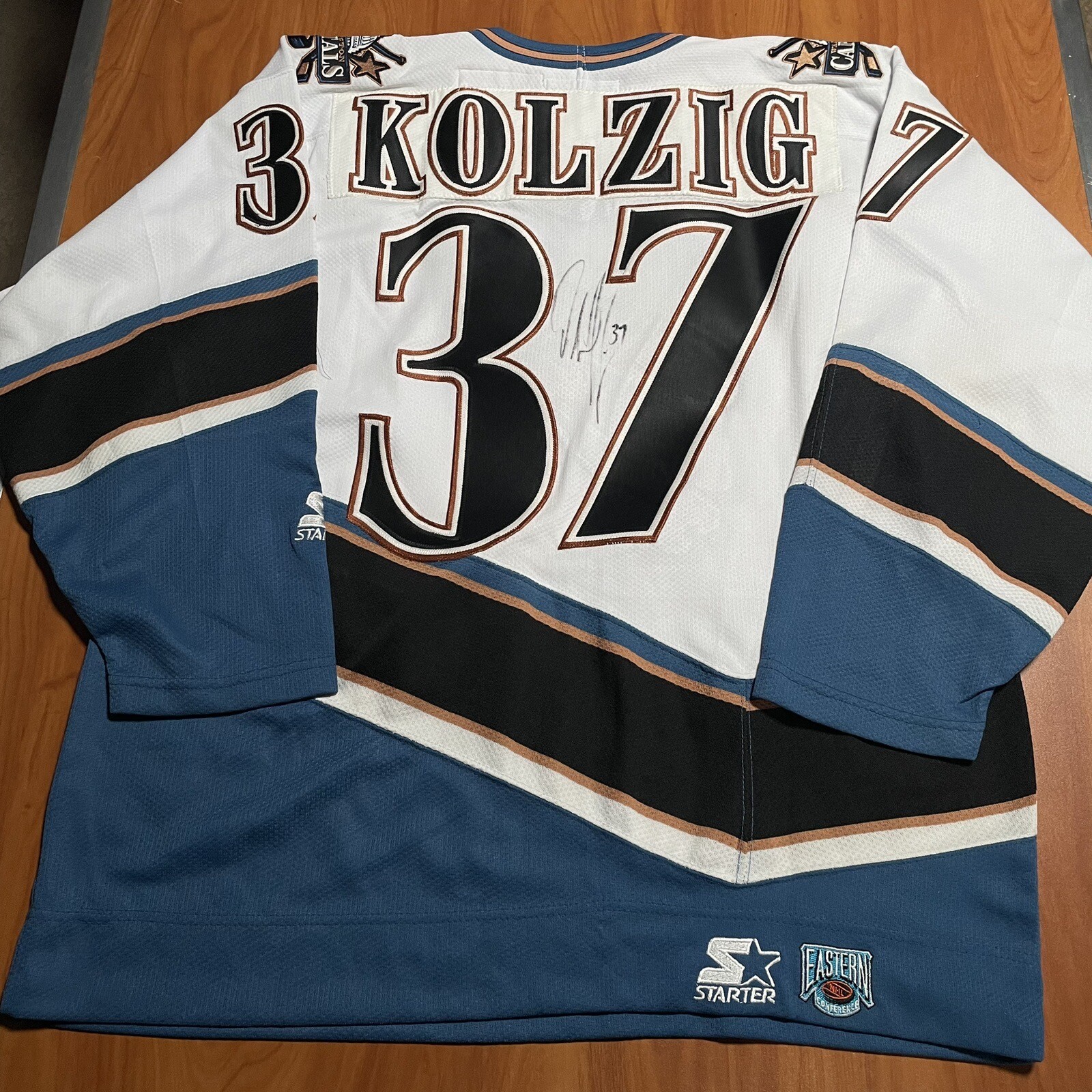 Starter Olaf Kolzig Washington Capitals Screaming Eagle Jersey Vintage