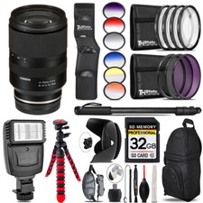 Tamron 17-70mm f/2.8 III-A VC RXD Lens Sony E Flash Color Filter Set -32GB Kit