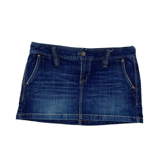 Dark denim mini skirt cheap