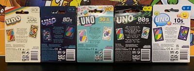 UNO 50th Anniversary Series (70's, 80's, 90's, 00's & 10's) Card