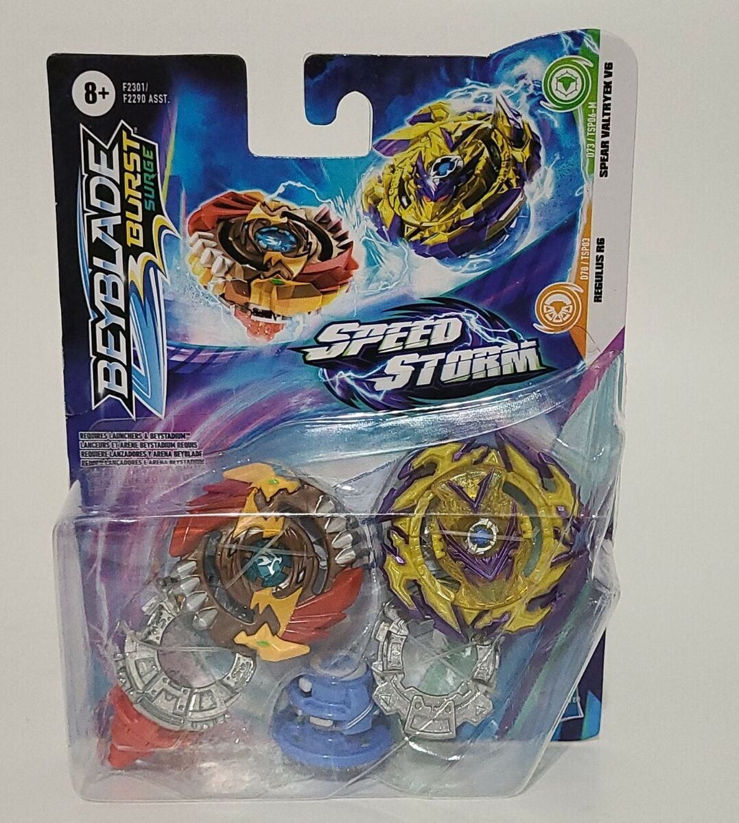 Beyblade Burst Surge Spear Valtryek V6 e Regulus R6 - Hasbro