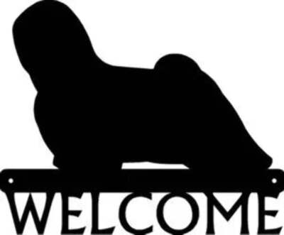 Lhasa Apso Dog Welcome Sign - Made in America - Outdoor Decor