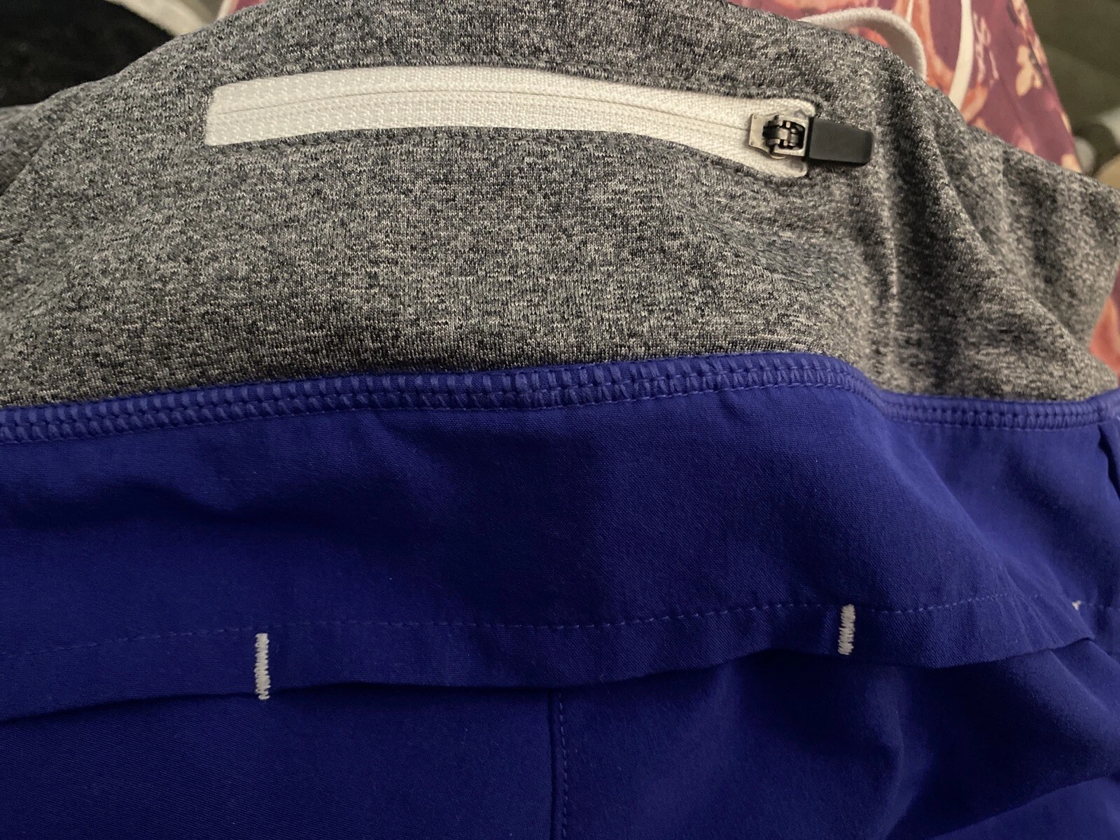 mpg semi fitted running workout blue gray lot shorts