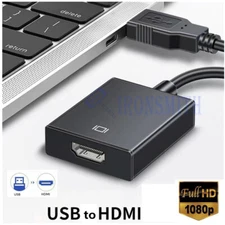 HD 1080P USB 3.0 to HDMI Video Cable Adapter For PC Laptop HDTV LCD TV Converter