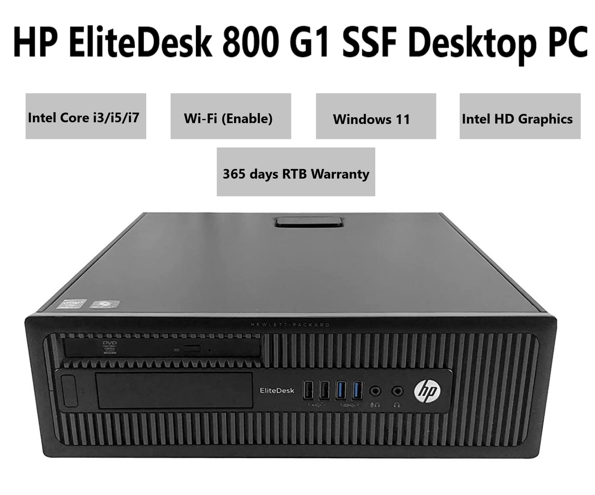 HP EliteDesk 800 G1 i3/i5/i7 4th Gen SFF PC 16GB RAM 512GB SSD Wi